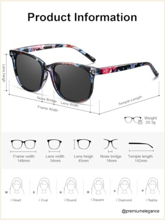 3 Pack Polarized Sunglasses Women Retro Round Big Frame UV400 main image 6